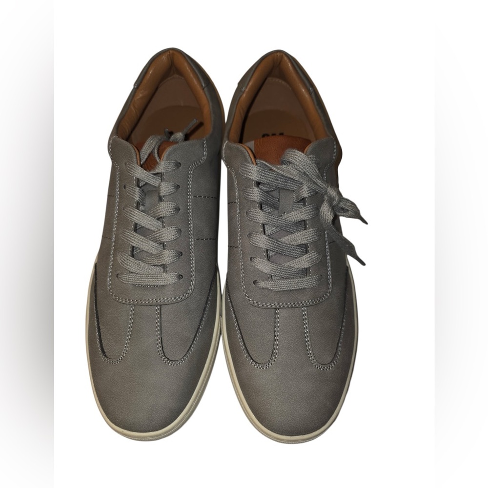 SM New York Gray Men's Lace-Up Casual Sneakers